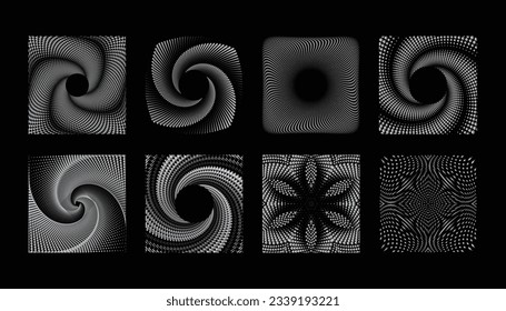 Design a spiral line backdrop. Abstract monochrome background. Trendy vector pattern design element for the frame, logo, sign, symbol, web, print, poster, templates