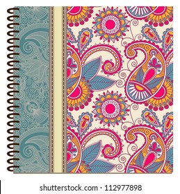 design of spiral ornamental notebook cover