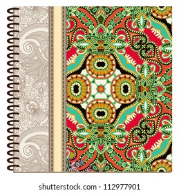 design of spiral ornamental notebook cover