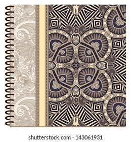 design of spiral ornamental notebook cover