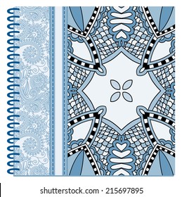 design of spiral ornamental notebook cover