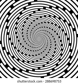 Design spiral striped backdrop. Abstract monochrome background. Vector-art illustration