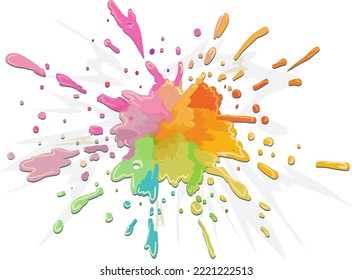 Design splash element paint watercolor, grunge vector blot illustration
