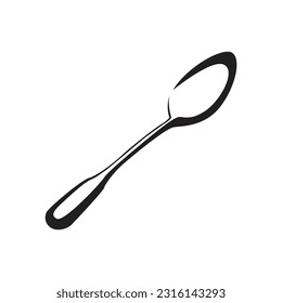 Design Spoon Outline Vector Illustration