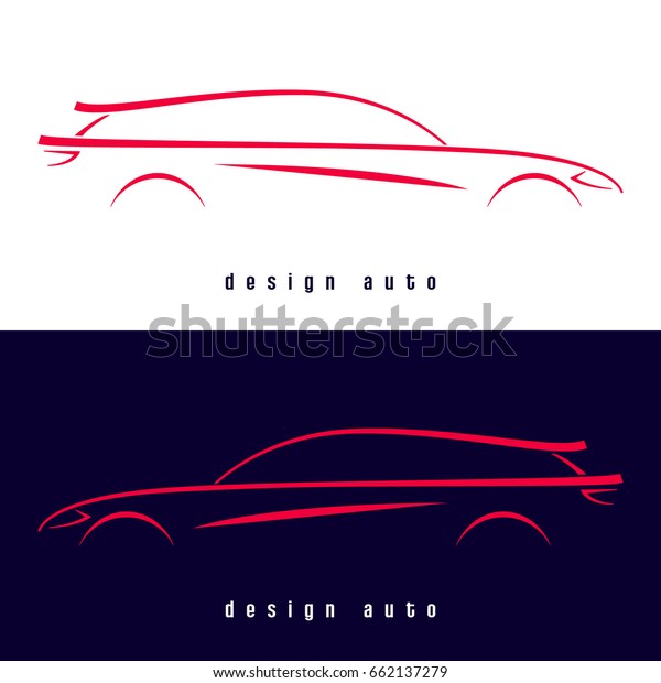 Design sport
car silhouette. Vector
illustration.
