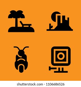design, sport, sea and downtown icons set. Vector illustration for web and design