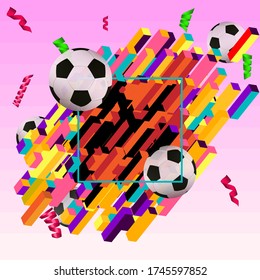 design sports football banner ball vector 