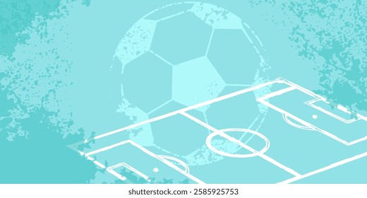 design sports football banner ball vector text