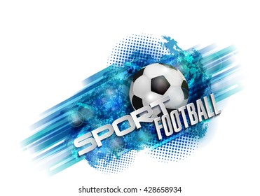 design sports football banner ball vector text
