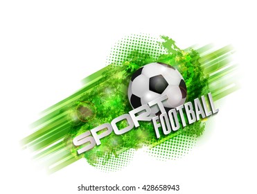 design sports football banner ball vector text