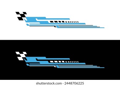 Diseño Deportes rayas de carreras Vector Plantilla EPS