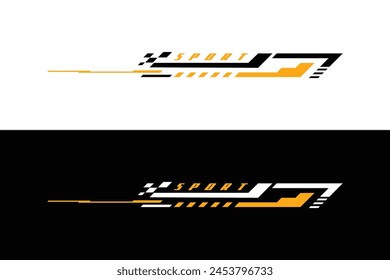 Design Sports racing stripes Vector template EPS