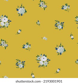 Diseño de la impresión primaveral con flores para textiles y vestidos