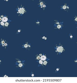 Design of spring print with flowers for textile and dresses