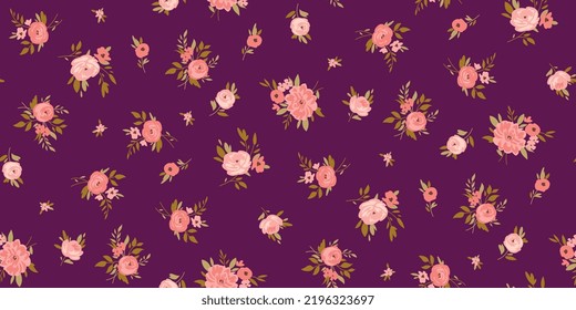 Diseño de la impresión primaveral con flores para textiles y vestidos