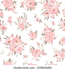 Design of spring print with flowers for textile and dresses