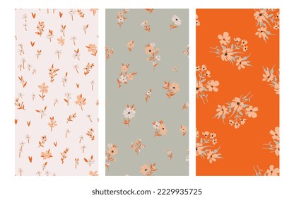 Diseño de la impresión primaveral con flores para textiles y vestidos