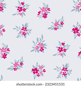 Design of spring print with flowers for textile and dresses