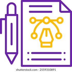 Design Sprint Line Two Color Vector Icon Design