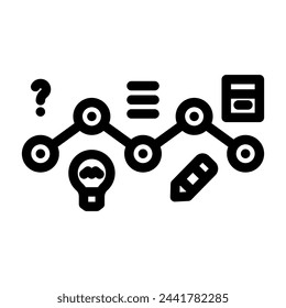 Design Sprint UX UI Linie Symbol Vektor. Design Sprint UX UI Zeichen. Isolierte Kontur Symbol schwarze Illustration