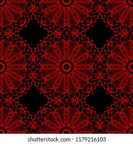 Design for square fashion print. For pocket, shawl, textile, bandanna. Seamless floral pattern. Vector illustration