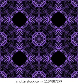 Design for square fashion print. For pocket, shawl, textile, bandanna. Seamless floral pattern. Vector illustration