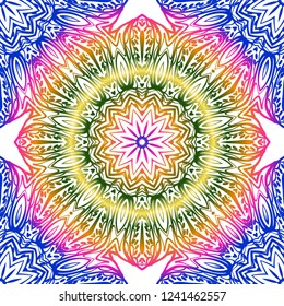 Design for square fashion print. For pocket, shawl, textile, bandanna. Seamless floral pattern. Vector illustration
