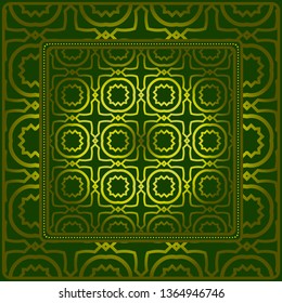 Design For Square Fashion Print. For Pocket, Shawl, Textile, Bandanna. Geometric Pattern. Vector Illustration
