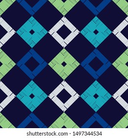 Design of squares and quadrangles. Trendy seamless pattern. Vector geometric background. Can be used for wallpaper, textile, invitation card, wrapping, web page background.
