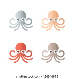 Design Squid 4 color style