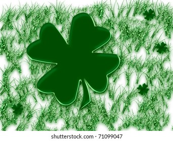 design for St. Patrick's Day with  clovers