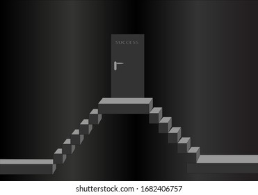 Gestaltung der Treppe und der Tür
