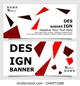 Design a standard size template for business and advertising.
Horizontal abstract triangle banner template design.