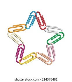 design of a star created with clips 