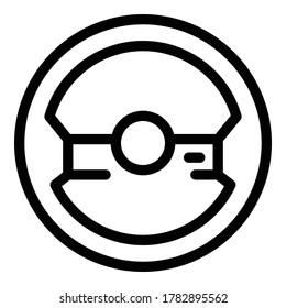 Design steering wheel icon. Outline design steering wheel vector icon for web design isolated on white background