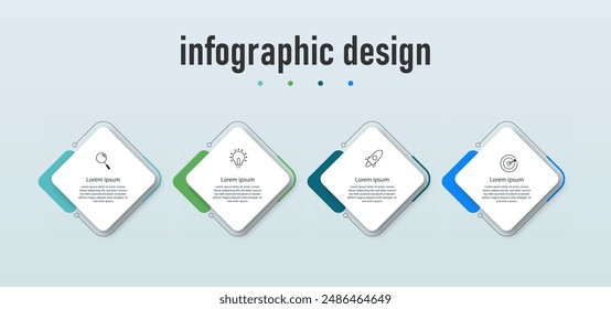 Design step infographic workflow chart number infographic process step chart with line icons Information vector concept Illustration of step information chart and infographic