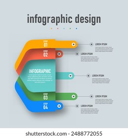 Design step infographic workflow chart number infographic process step chart with line icons Information vector concept Illustration of step information chart and infographic