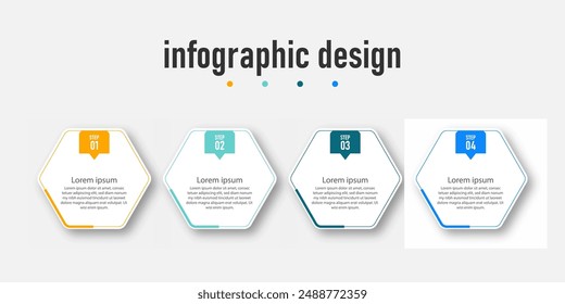 Diseño paso infográfico flujo de trabajo gráfico número infográfico proceso gráfico paso gráfico con iconos de línea Concepto de Vector de información Ilustración de paso gráfico de información e infografía