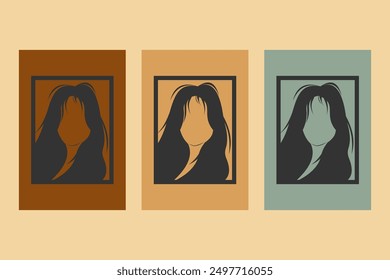 Design of sticker, print for T-shirt, clothes, shoppers. Women’s hair illustration