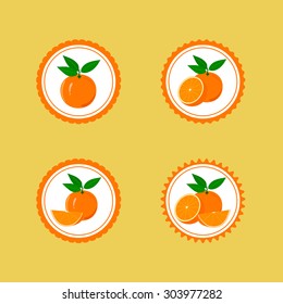 Design Stickers with Juicy Orange. 