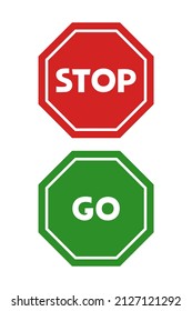 Design of stop and go traffic signs
