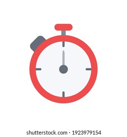 The design of the stopwatch sport flat icon vector illustration, this vector is suitable for icons, logos, illustrations, stickers, books, covers, etc.