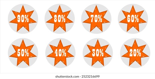 Design Story Template Vector Graphic with Halloween scheme.Set of pixel perfect icons sale percent off new product labels best price