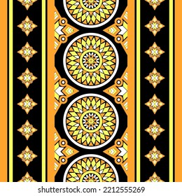 design for straight down fashion background, wallpaper, batik, fabric, clothing, and wrapping. Geometric ethnic pattern traditional, Moroccan kaftans tribe flower circle seamless art embroidery style.
