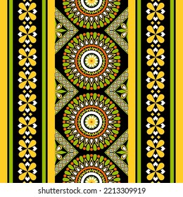 design for straight down fashion background, wallpaper, batik, fabric, clothing, and wrapping. Geometric ethnic pattern traditional, Moroccan kaftans tribe mandala sign seamless art embroidery style.