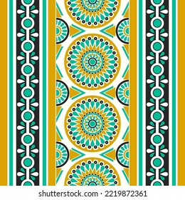 design for straight down fashion background, wallpaper, batik, fabric, clothing, and wrapping. Geometric ethnic pattern traditional, Moroccan kaftans tribe circle badge seamless art embroidery style.