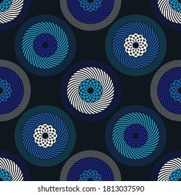 El diseño de las figuras a rayas. Patrón sin foco. Textil. Ornamento étnico de boho. Ilustración vectorial para diseño web o impresión.