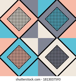 El diseño de las figuras a rayas. Patrón sin foco. Textil. Ornamento étnico de boho. Ilustración vectorial para diseño web o impresión.