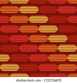 The design of the striped rectangles. Ethnic boho ornament. Seamless background. Tribal motif. Vector illustration for web design or print.