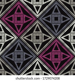 The design of the strips. Patterned texture. Ethnic boho ornament. Seamless background. Vector illustration for web design or print.